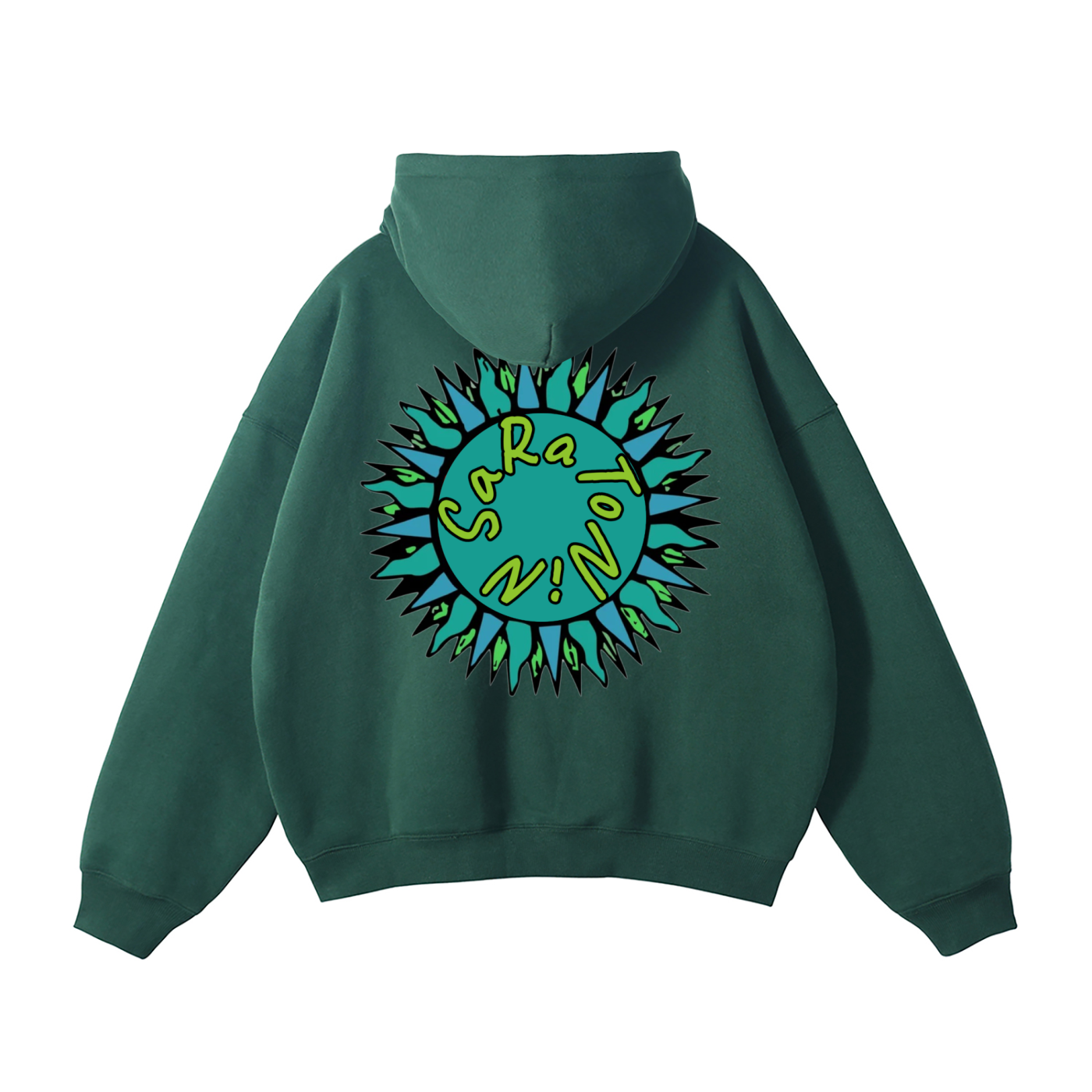 SaRaToNiN FoReSt gReeN/LiMe Oversized Fleeced Hoodie