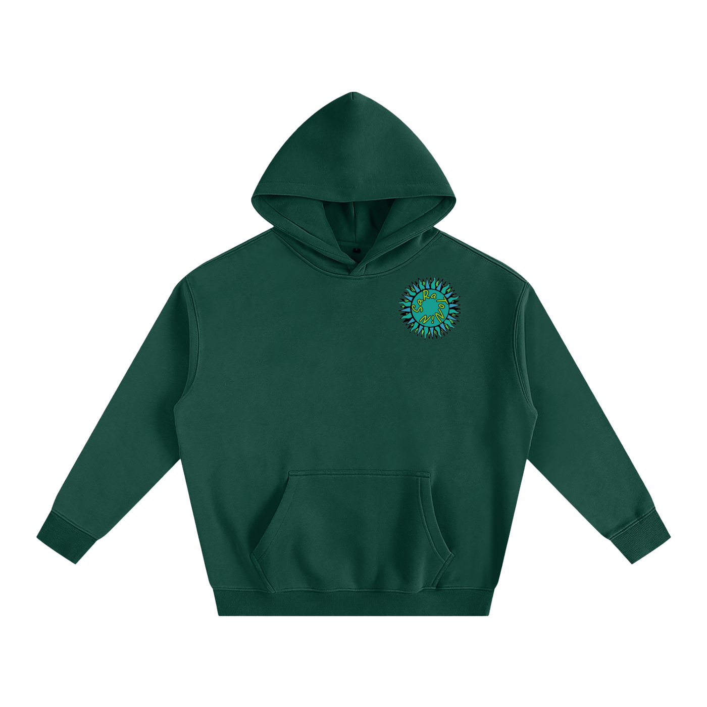 SaRaToNiN FoReSt gReeN/LiMe Oversized Fleeced Hoodie
