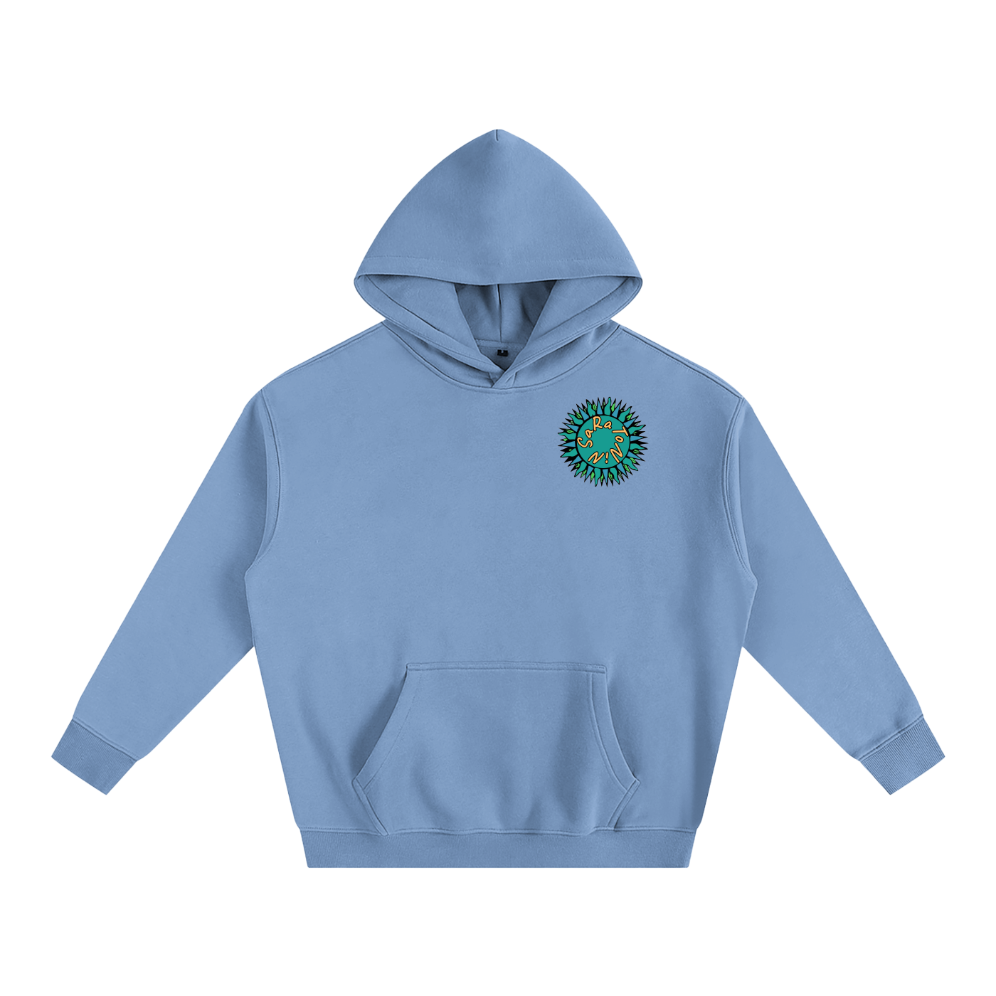 SaRaToNiN BaBy bLuE/oRaNgE Oversized Fleeced Hoodie