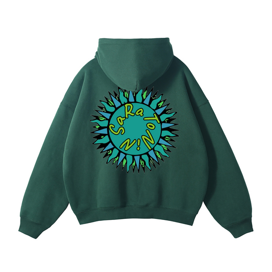 SaRaToNiN FoReSt gReeN/LiMe Oversized Fleeced Hoodie