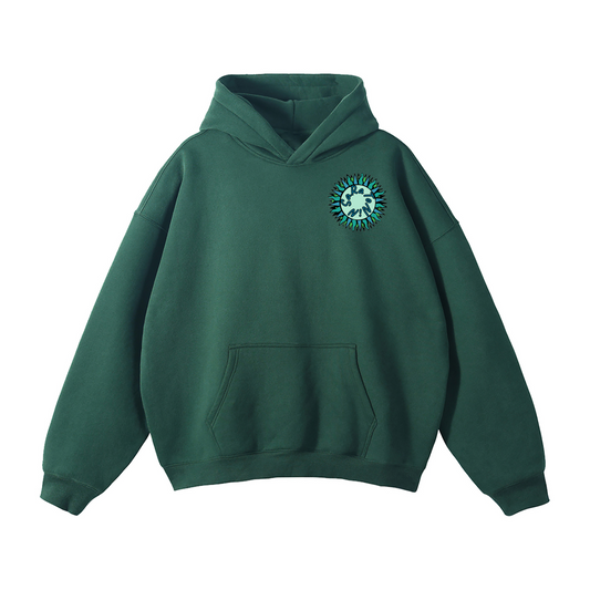 SaRaToNiN FoReSt gReeN/MiNt Oversized Fleeced Hoodie