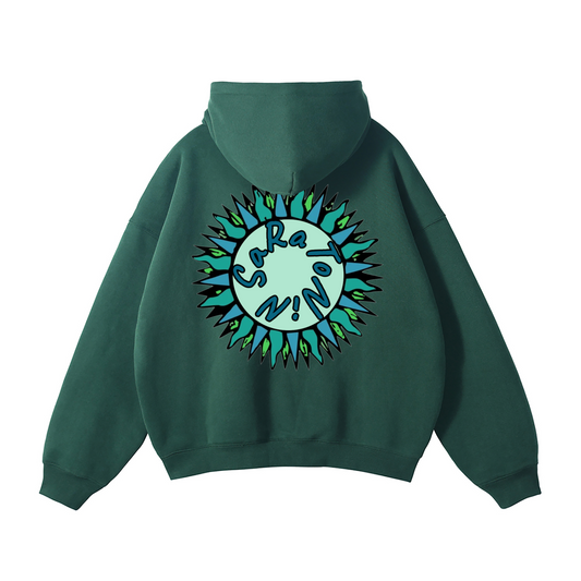 SaRaToNiN FoReSt gReeN/MiNt Oversized Fleeced Hoodie