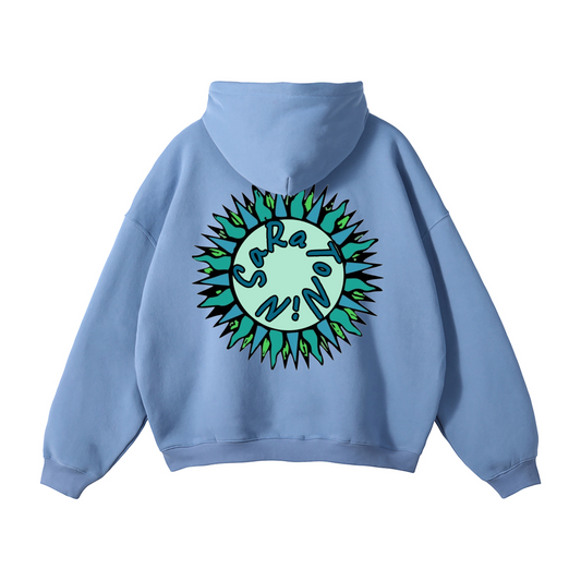 SaRaToNiN BaBy bLuE/MiNt Oversized Fleeced Hoodie