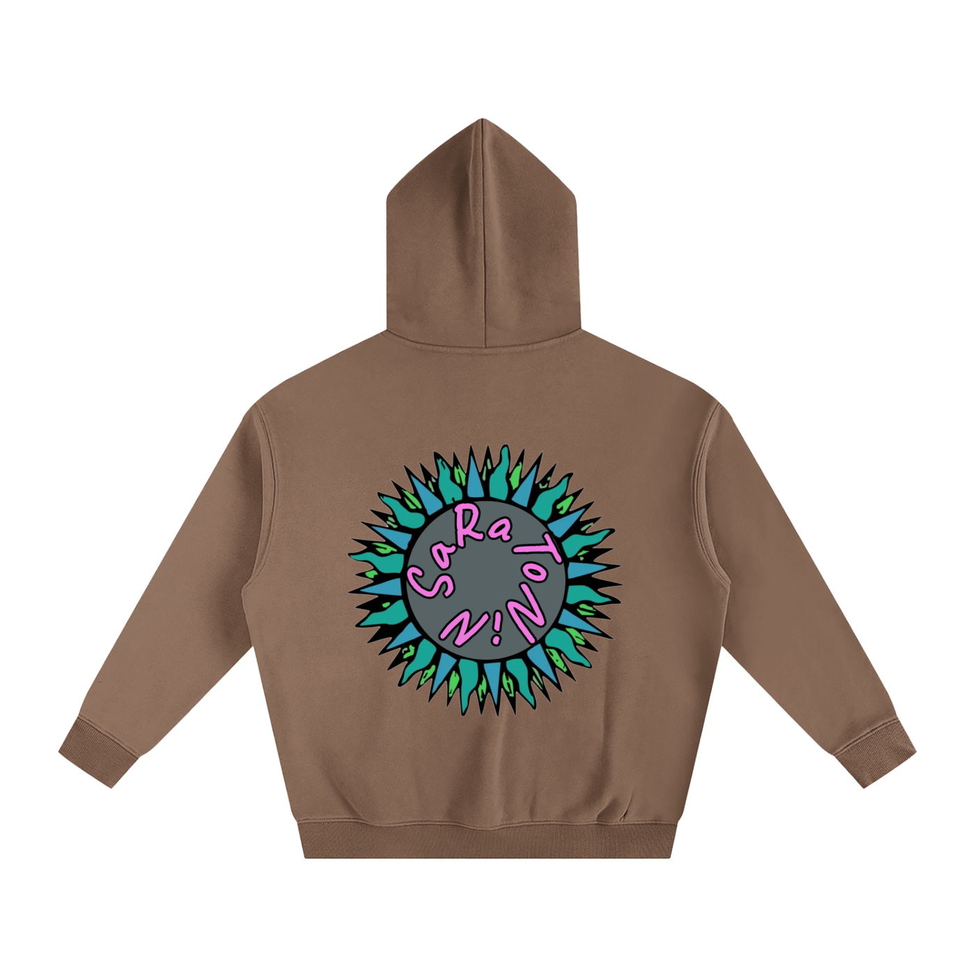 SaRaToNiN BrOwN/PiNk                                                    Oversized Fleeced Hoodie