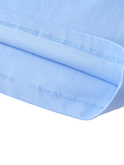 SaRaToNiN MiNt/LiGhT bLuE cReWNeCk Cotton T-Shirt